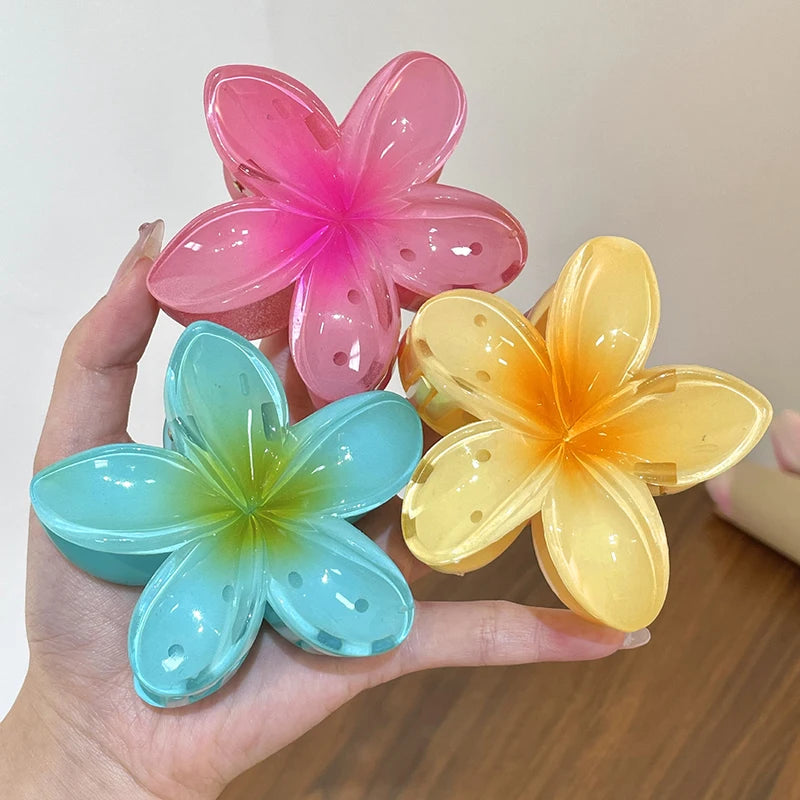 Fashion Flower Hair Clips for Women Bohemia Large Hair Claw Clamp Hairpins Barrettes Girls Beach Hair Accessories Headwear Gifts