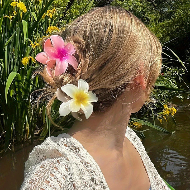 Fashion Flower Hair Clips for Women Bohemia Large Hair Claw Clamp Hairpins Barrettes Girls Beach Hair Accessories Headwear Gifts