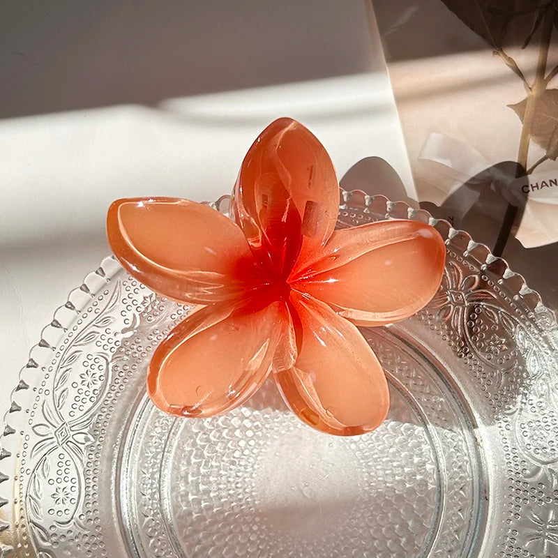 Fashion Flower Hair Clips for Women Bohemia Large Hair Claw Clamp Hairpins Barrettes Girls Beach Hair Accessories Headwear Gifts