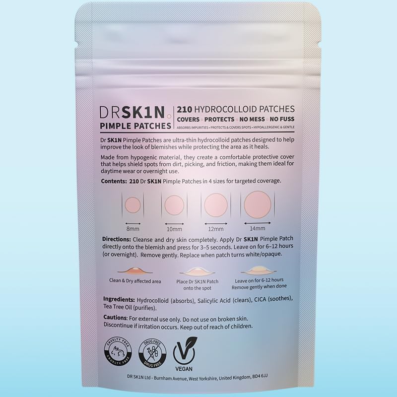 Pimple Patches Invisible Spot Patches - Day & Night Acne Treatment, Clear Spot Remover - 210 Hydrocolloid Patches - Korean Spot Treatment Blemish & Pimple Stickers (Original 210 (1Pack))