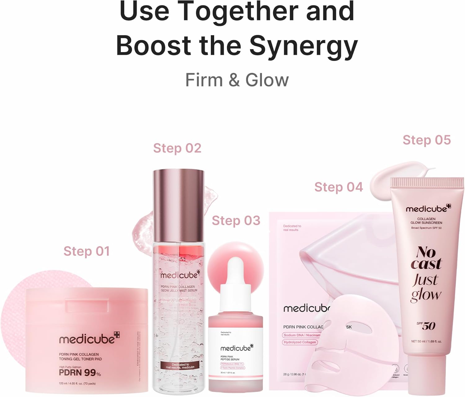 Salmon DNA PDRN Pink Collagen Jelly Gel Mask | Overnight Face Mask for Glass Glow Skin- Elasticity, Hydrating, Firming and Moisturising | Korean Skincare, 28G, 4Ea