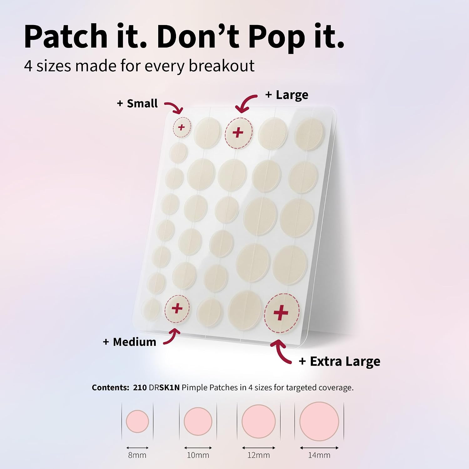 Pimple Patches Invisible Spot Patches - Day & Night Acne Treatment, Clear Spot Remover - 210 Hydrocolloid Patches - Korean Spot Treatment Blemish & Pimple Stickers (Original 210 (1Pack))