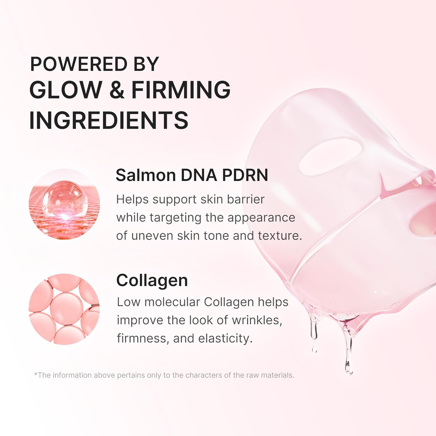 Salmon DNA PDRN Pink Collagen Jelly Gel Mask | Overnight Face Mask for Glass Glow Skin- Elasticity, Hydrating, Firming and Moisturising | Korean Skincare, 28G, 4Ea