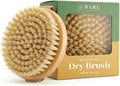 Dry Body Brush for Lymphatic Drainage - Improve Circulation W/Gentle Exfoliation for Soft Skin - Ergonomically Designed W/Elastic Strap - Soft but Firm Natural Boar Bristles