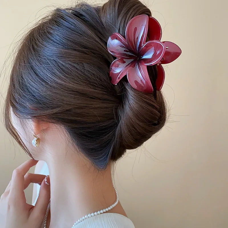 Fashion Flower Hair Clips for Women Bohemia Large Hair Claw Clamp Hairpins Barrettes Girls Beach Hair Accessories Headwear Gifts