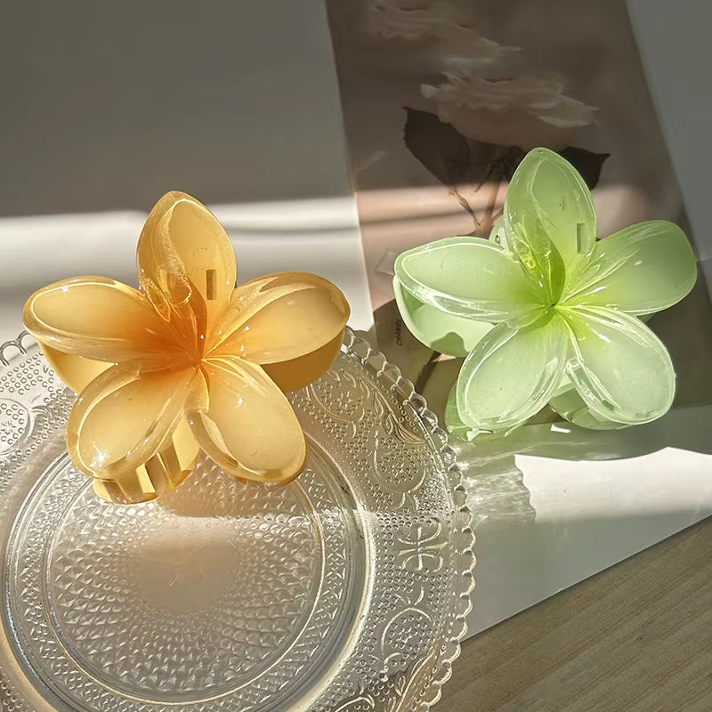 Fashion Flower Hair Clips for Women Bohemia Large Hair Claw Clamp Hairpins Barrettes Girls Beach Hair Accessories Headwear Gifts