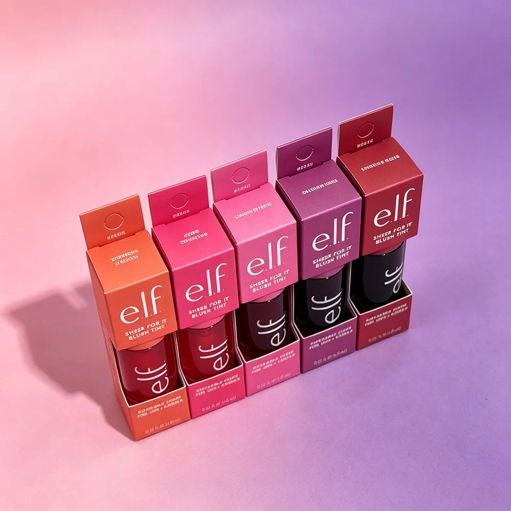 Elf New Sheer for It Blush Tint Dual-Use Liquid Blush Lip Gloss Sheer Tone Smooth Texture Nice Glow for Lip Cheek Daily Makeup