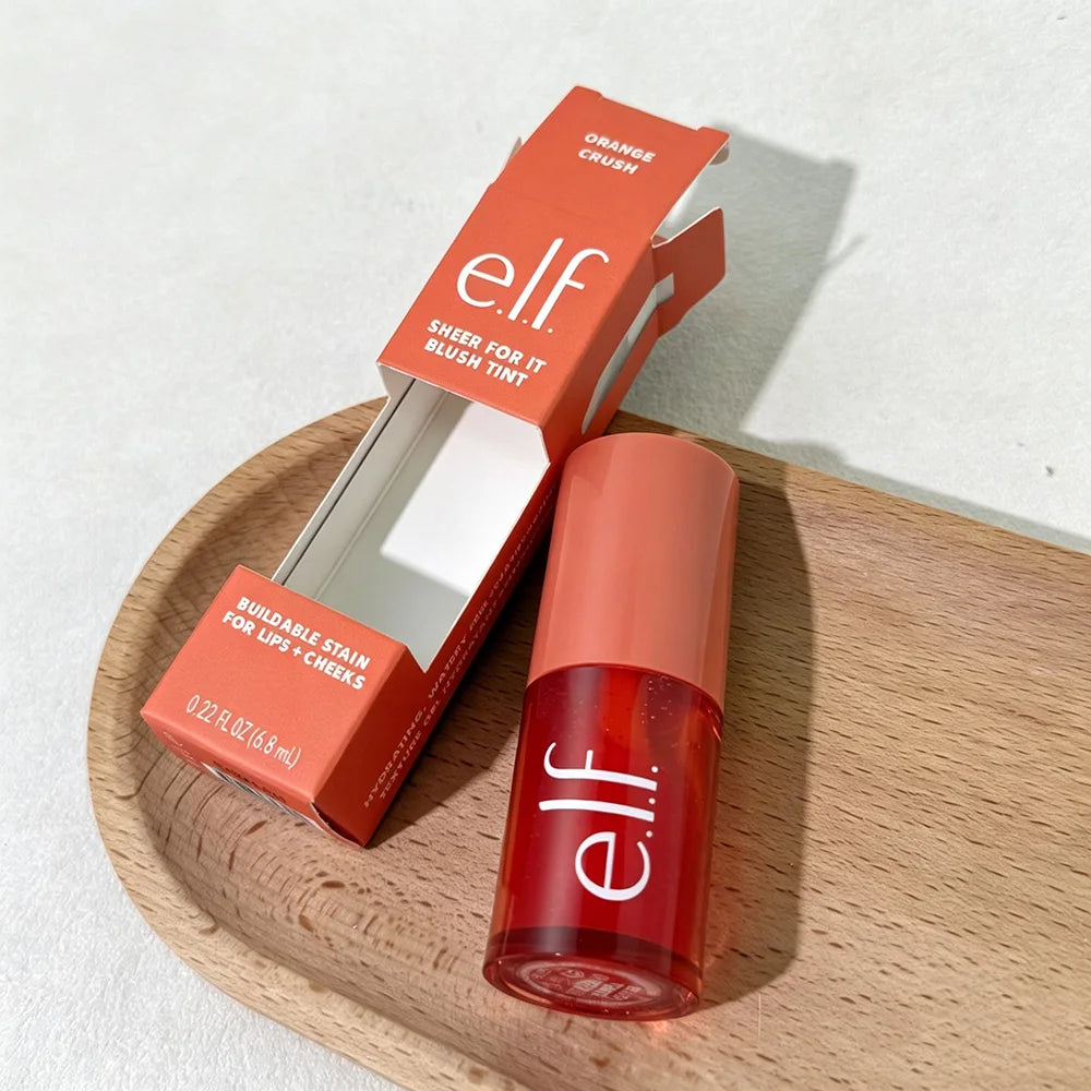 Elf New Sheer for It Blush Tint Dual-Use Liquid Blush Lip Gloss Sheer Tone Smooth Texture Nice Glow for Lip Cheek Daily Makeup