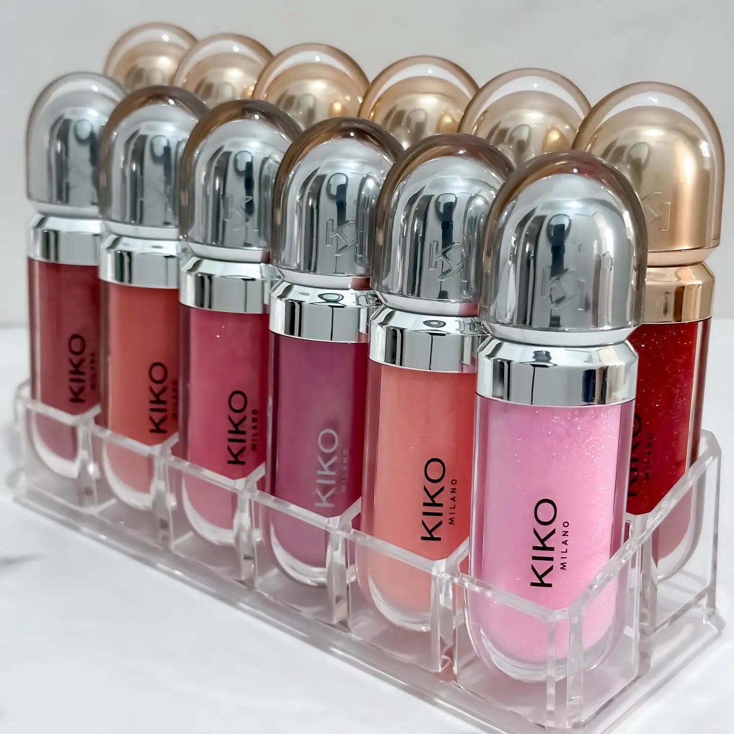 Original  3D Mirror Lip Glaze Waterproof Non Fading and Non Stick Cup Gentle Bean Paste Color Fine Shiny Point Charm Red