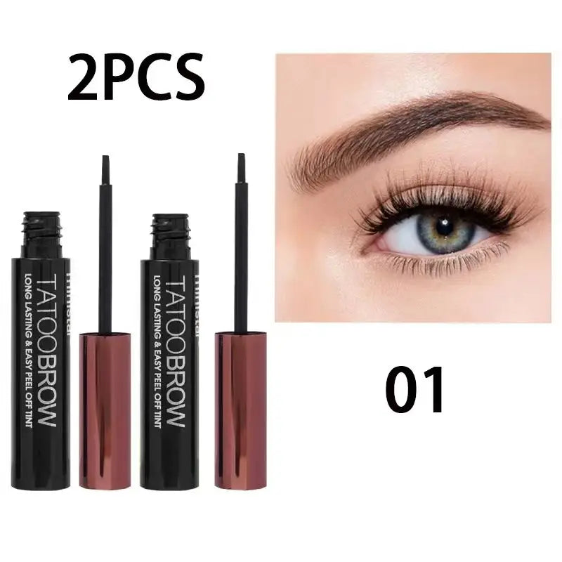 1Pc Tattoo Peel off Eyebrow Gel Tint, Semi Permanent Brow Tint, Waterproof, Transfer-Proof, for Fuller & Defined Looking Brows