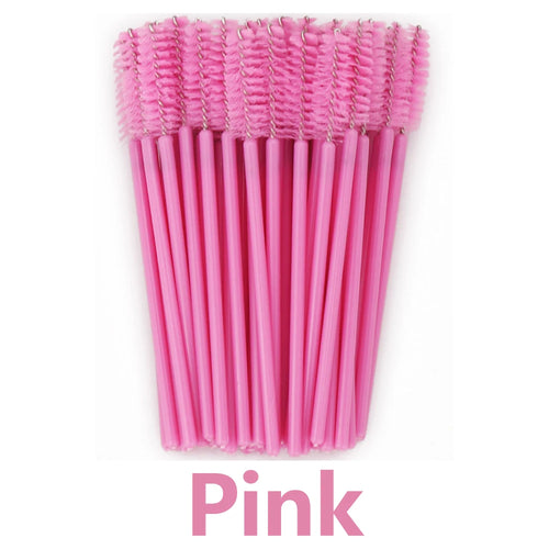 50Pcs Disposable Eyelash Brush Soft Head Crystal Eyebrow Brush Lash Extension Brush Mascara Wand Makeup Tool