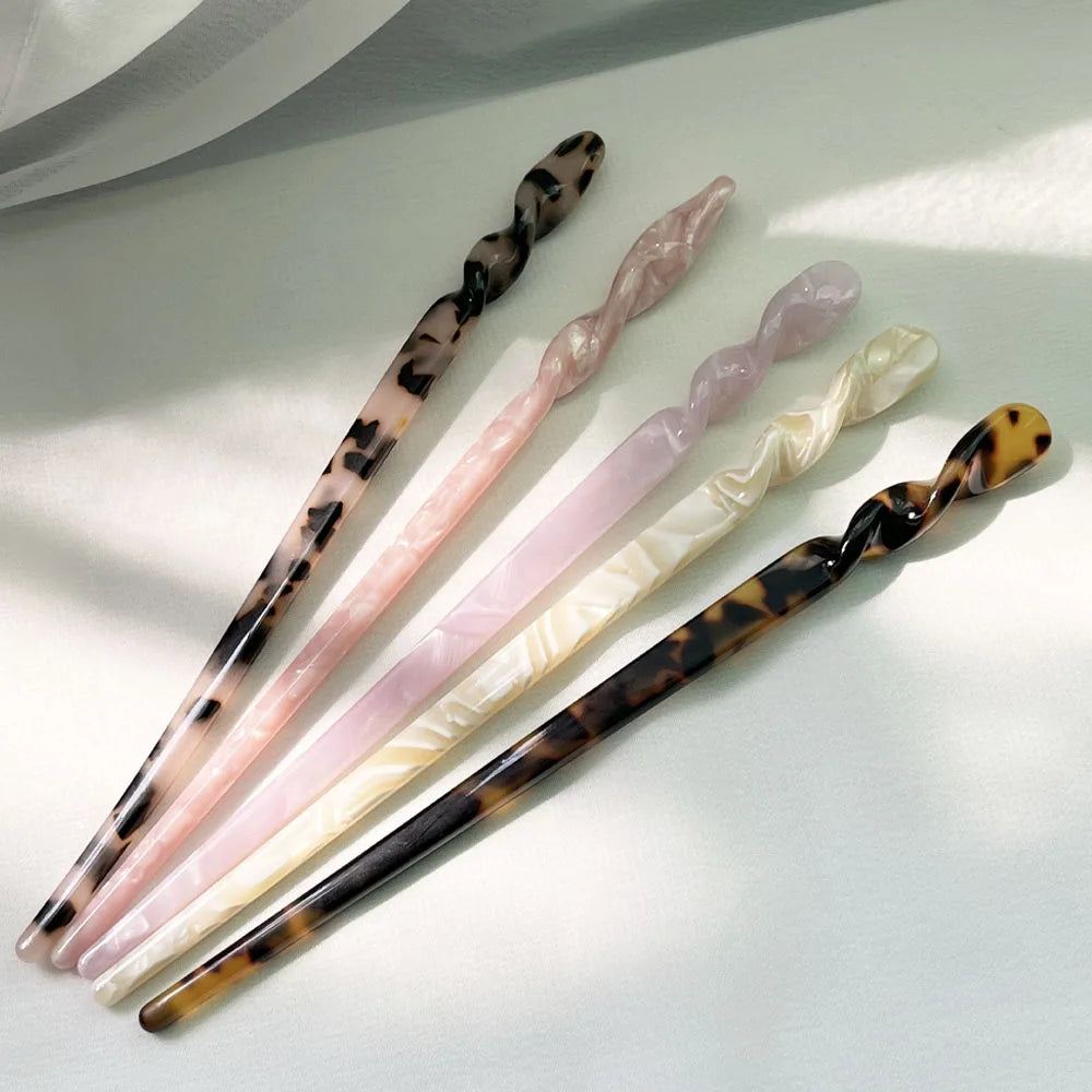 3/5Pcs Chinese Style Hair Sticks Vintage Acetate Resin Chopstick Women Hairpins Hair Clip Pin Headwear Wedding Hair Accessories