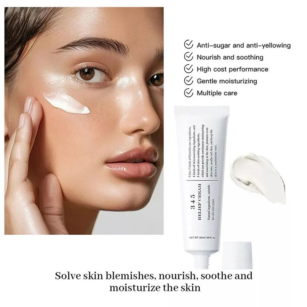 345 Antioxidant Nourishing Cream Repairs Weakened Barrier Soothes Acne Skin and Supplies Deep Hydrating Nourishment