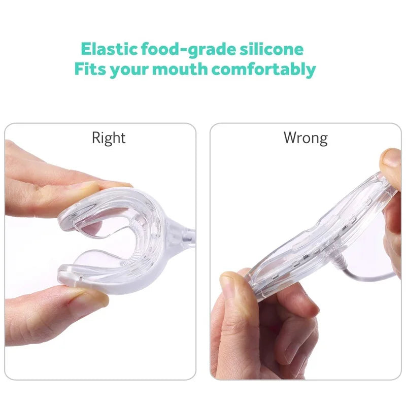 Teeth Whitening Accelerator Smart LED Blue Light Portable Usb/Iphone/Android Charging Device Teeth Whitener Light Gum Tray