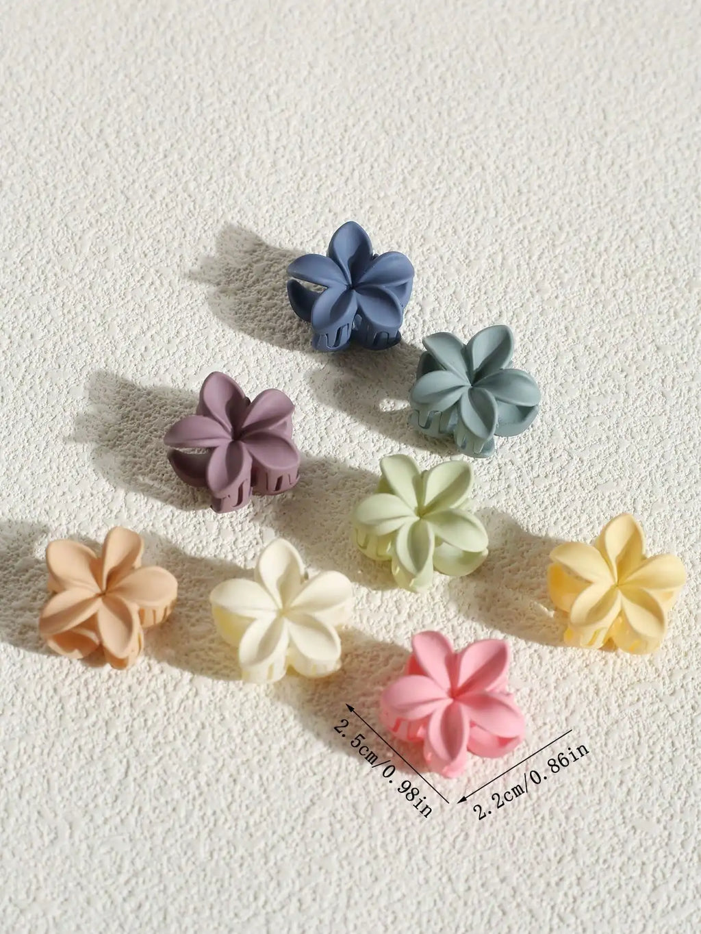 10/20Pcs Small Hair Claw Clips Sweet Color Mixed Flower Frosted Clips Hairpin Barrette for Women Girl Kids Hair Accessories