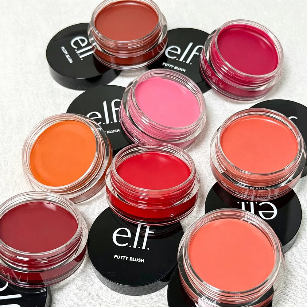 Elf Putty Blush, Single Matte Cream Blush, Dual-Use as Cream Eyeshadow, Natural Soft Tone for Effortless Everyday Facial Makeup