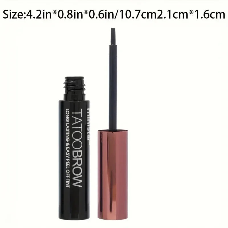 1Pc Tattoo Peel off Eyebrow Gel Tint, Semi Permanent Brow Tint, Waterproof, Transfer-Proof, for Fuller & Defined Looking Brows