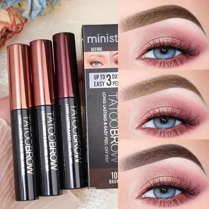 1Pc Tattoo Peel off Eyebrow Gel Tint, Semi Permanent Brow Tint, Waterproof, Transfer-Proof, for Fuller & Defined Looking Brows
