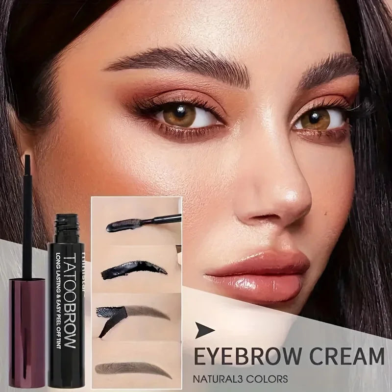 1Pc Tattoo Peel off Eyebrow Gel Tint, Semi Permanent Brow Tint, Waterproof, Transfer-Proof, for Fuller & Defined Looking Brows