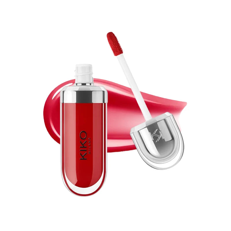 Original  3D Mirror Lip Glaze Waterproof Non Fading and Non Stick Cup Gentle Bean Paste Color Fine Shiny Point Charm Red