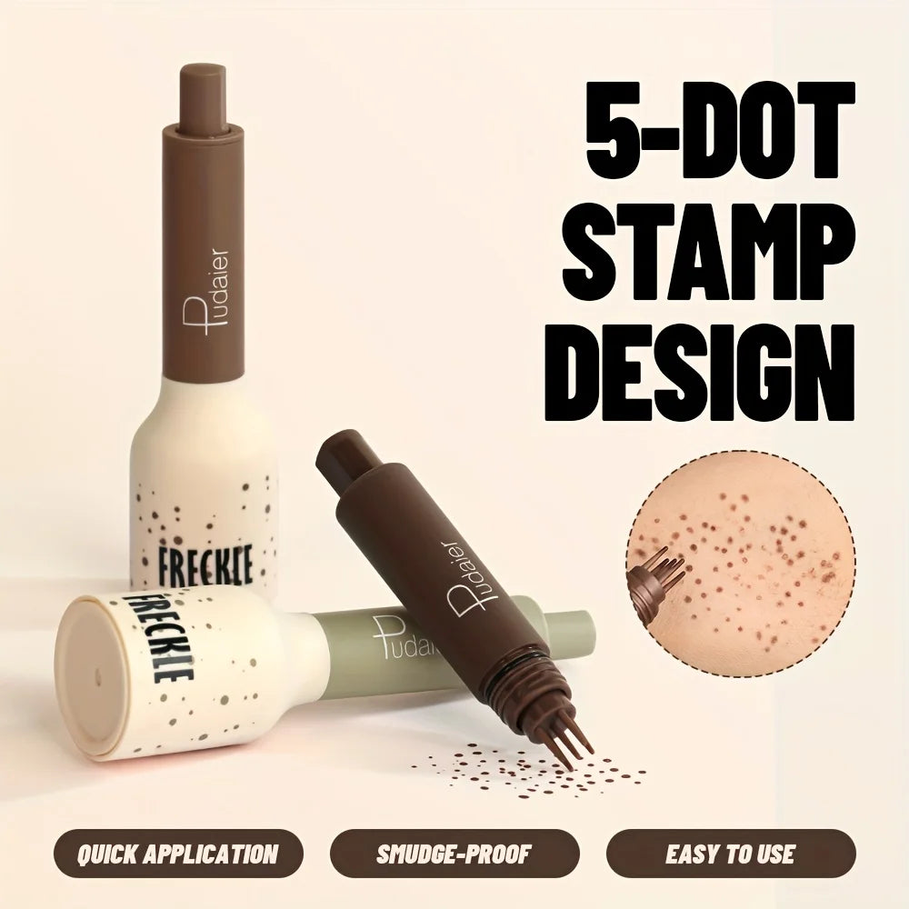 Freckle Stamp Makeup Pen Waterproof, Natural Look Dot Freckles, Long Lasting, Sweatproof, Beginner Friendly