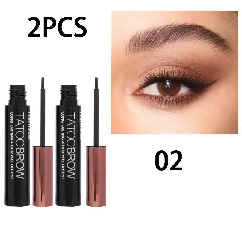 1Pc Tattoo Peel off Eyebrow Gel Tint, Semi Permanent Brow Tint, Waterproof, Transfer-Proof, for Fuller & Defined Looking Brows