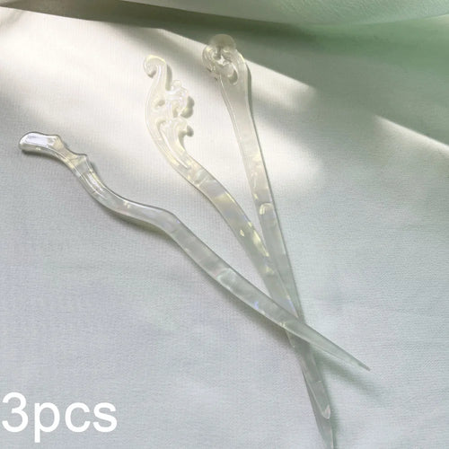 3/5Pcs Chinese Style Hair Sticks Vintage Acetate Resin Chopstick Women Hairpins Hair Clip Pin Headwear Wedding Hair Accessories