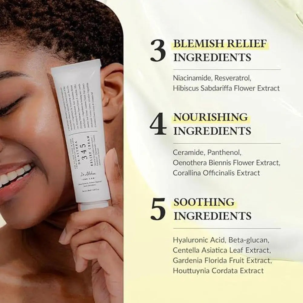 345 Antioxidant Nourishing Cream Repairs Weakened Barrier Soothes Acne Skin and Supplies Deep Hydrating Nourishment