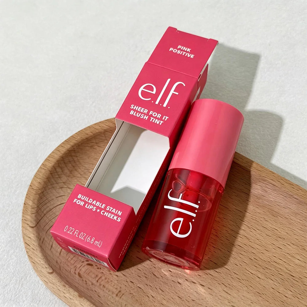 Elf New Sheer for It Blush Tint Dual-Use Liquid Blush Lip Gloss Sheer Tone Smooth Texture Nice Glow for Lip Cheek Daily Makeup