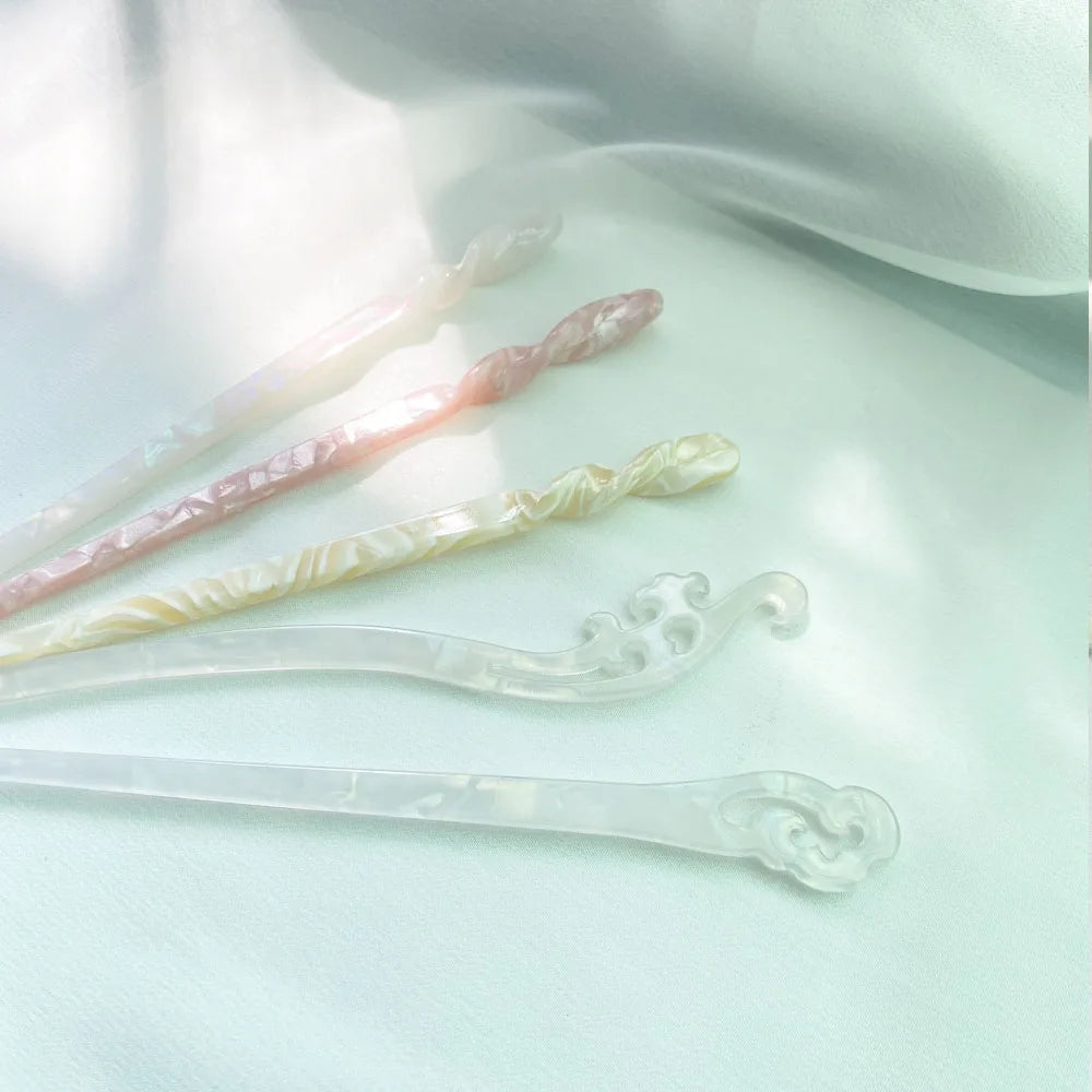 3/5Pcs Chinese Style Hair Sticks Vintage Acetate Resin Chopstick Women Hairpins Hair Clip Pin Headwear Wedding Hair Accessories