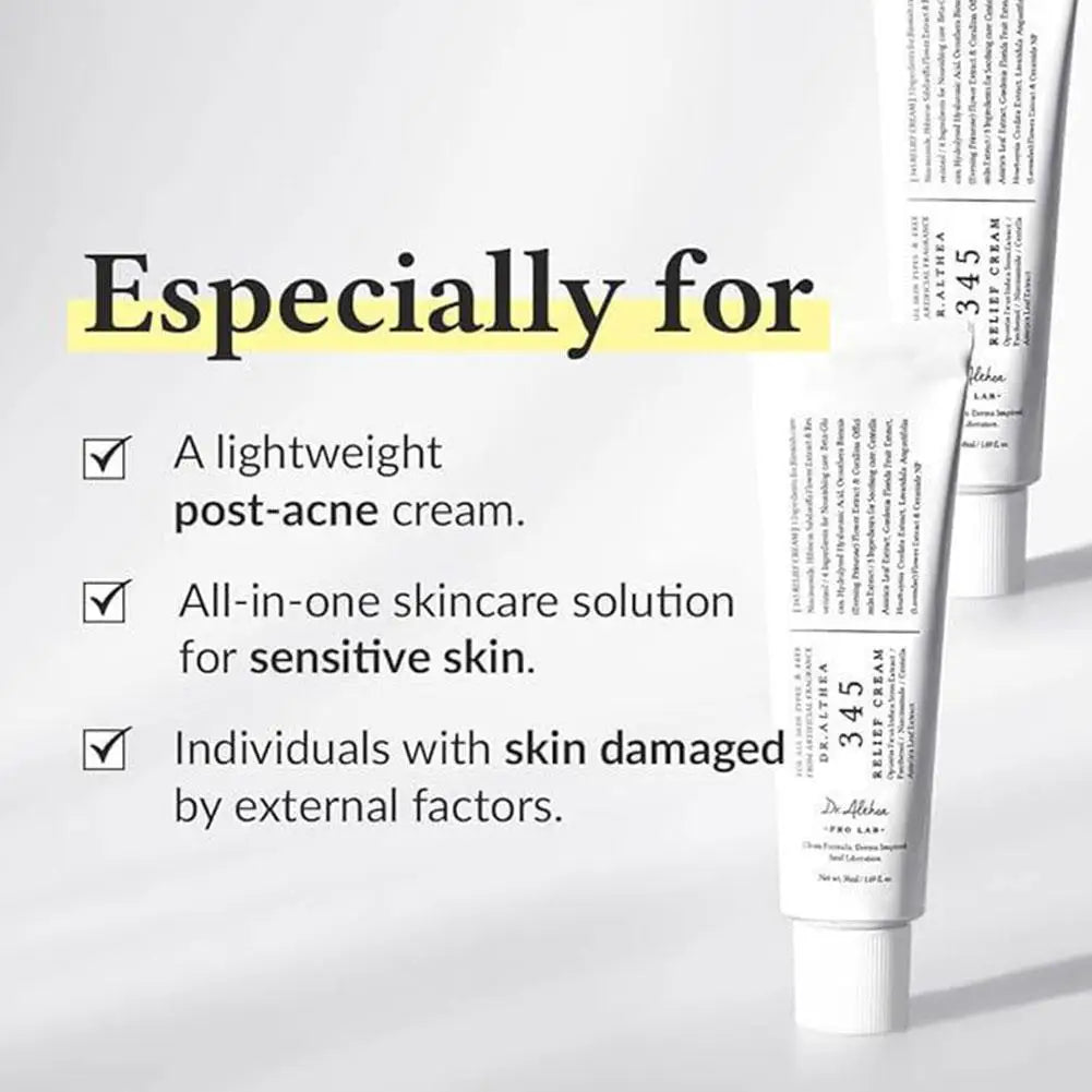 345 Antioxidant Nourishing Cream Repairs Weakened Barrier Soothes Acne Skin and Supplies Deep Hydrating Nourishment