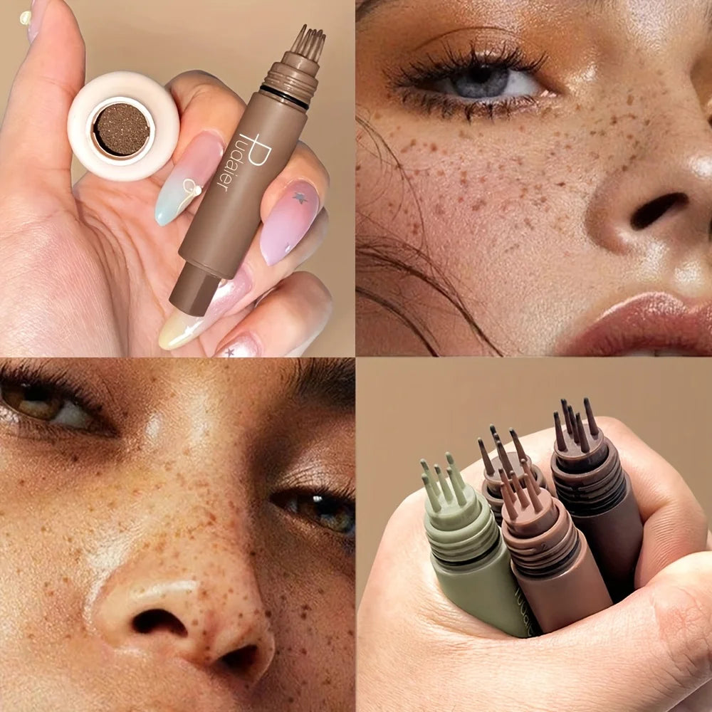 Freckle Stamp Makeup Pen Waterproof, Natural Look Dot Freckles, Long Lasting, Sweatproof, Beginner Friendly