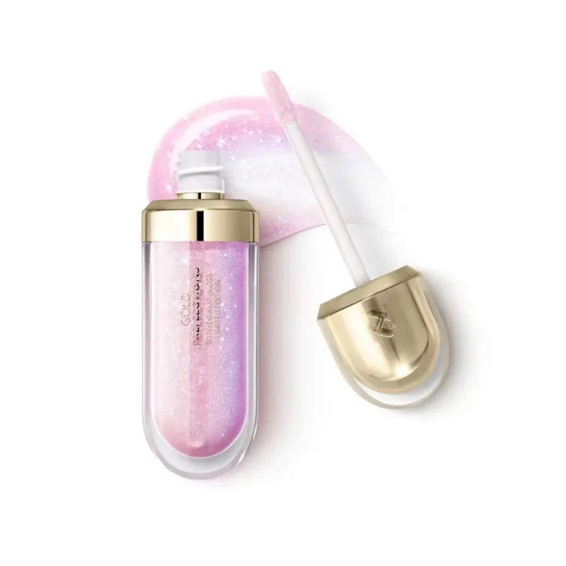 Original  3D Mirror Lip Glaze Waterproof Non Fading and Non Stick Cup Gentle Bean Paste Color Fine Shiny Point Charm Red