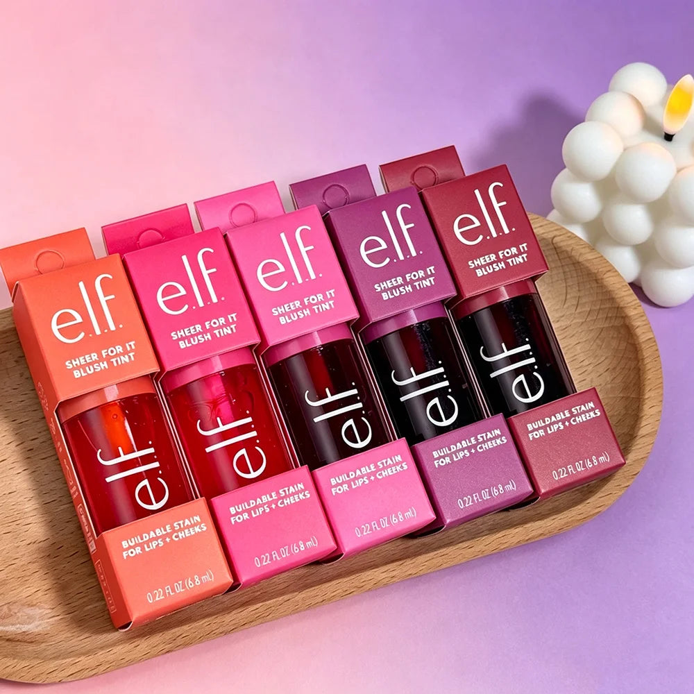 Elf New Sheer for It Blush Tint Dual-Use Liquid Blush Lip Gloss Sheer Tone Smooth Texture Nice Glow for Lip Cheek Daily Makeup