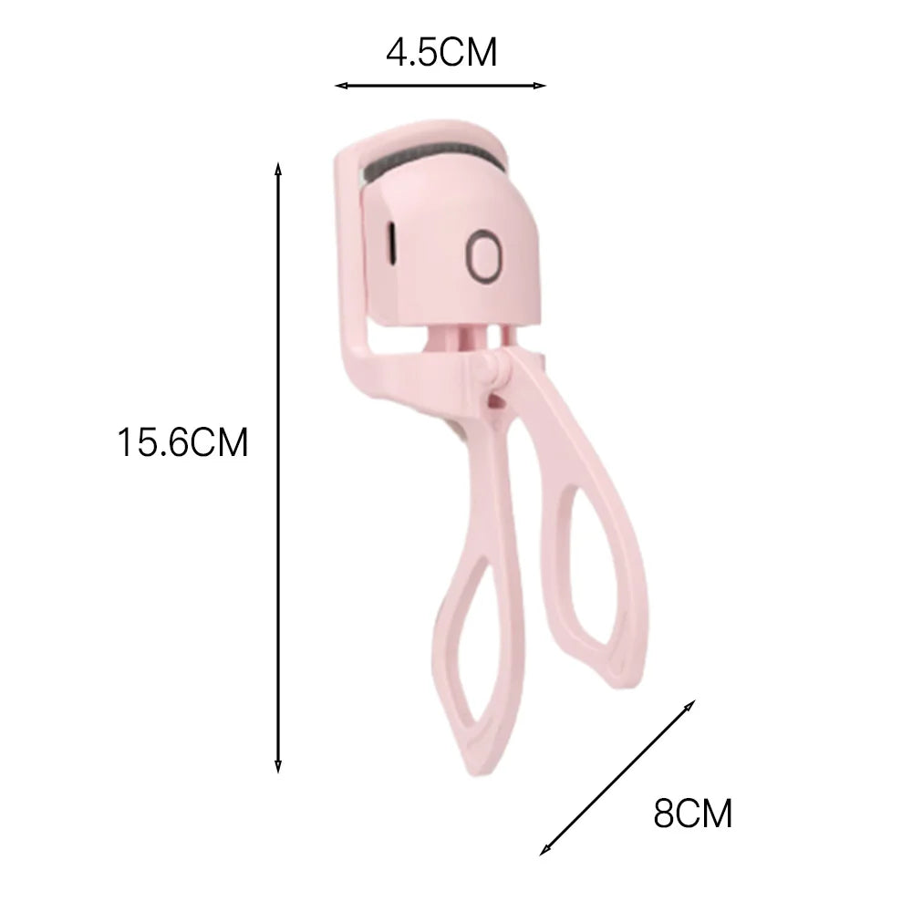 Portable Heated Eyelash Curler Electric Eyelash Curler Quick Heating Adjustable for Long Lasting Curls Handheld for Home Travel