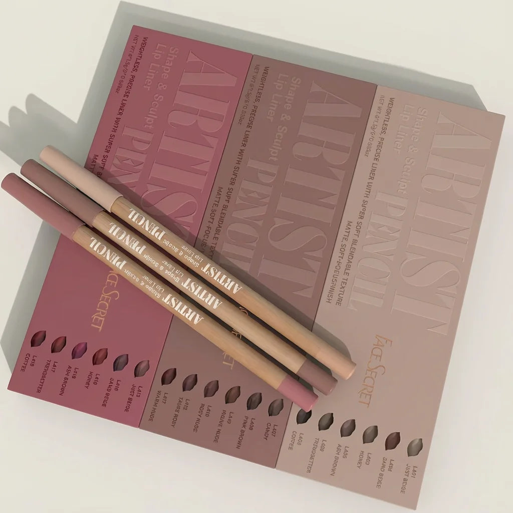 6Pcs Velvet Matte Lip Liner Pencils Set Long-Lasting Non-Drying Perfect for Lining Filling Lips Versatile for All Skin Typ