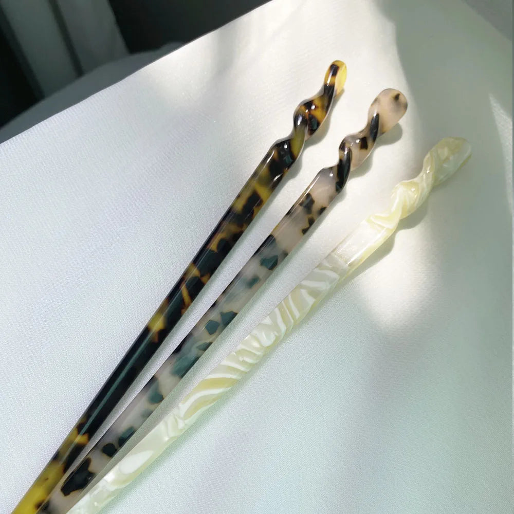 3/5Pcs Chinese Style Hair Sticks Vintage Acetate Resin Chopstick Women Hairpins Hair Clip Pin Headwear Wedding Hair Accessories