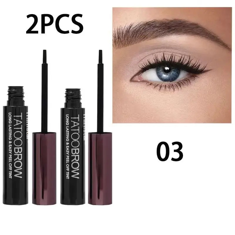 1Pc Tattoo Peel off Eyebrow Gel Tint, Semi Permanent Brow Tint, Waterproof, Transfer-Proof, for Fuller & Defined Looking Brows