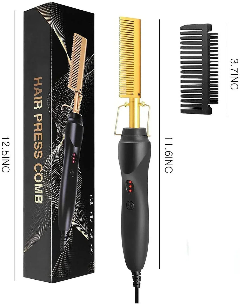 Electric Hot Heating Comb Hair Straightener Curler Flat Irons Wet Dry Hair Iron Straightening Brush Hair Styling Tools