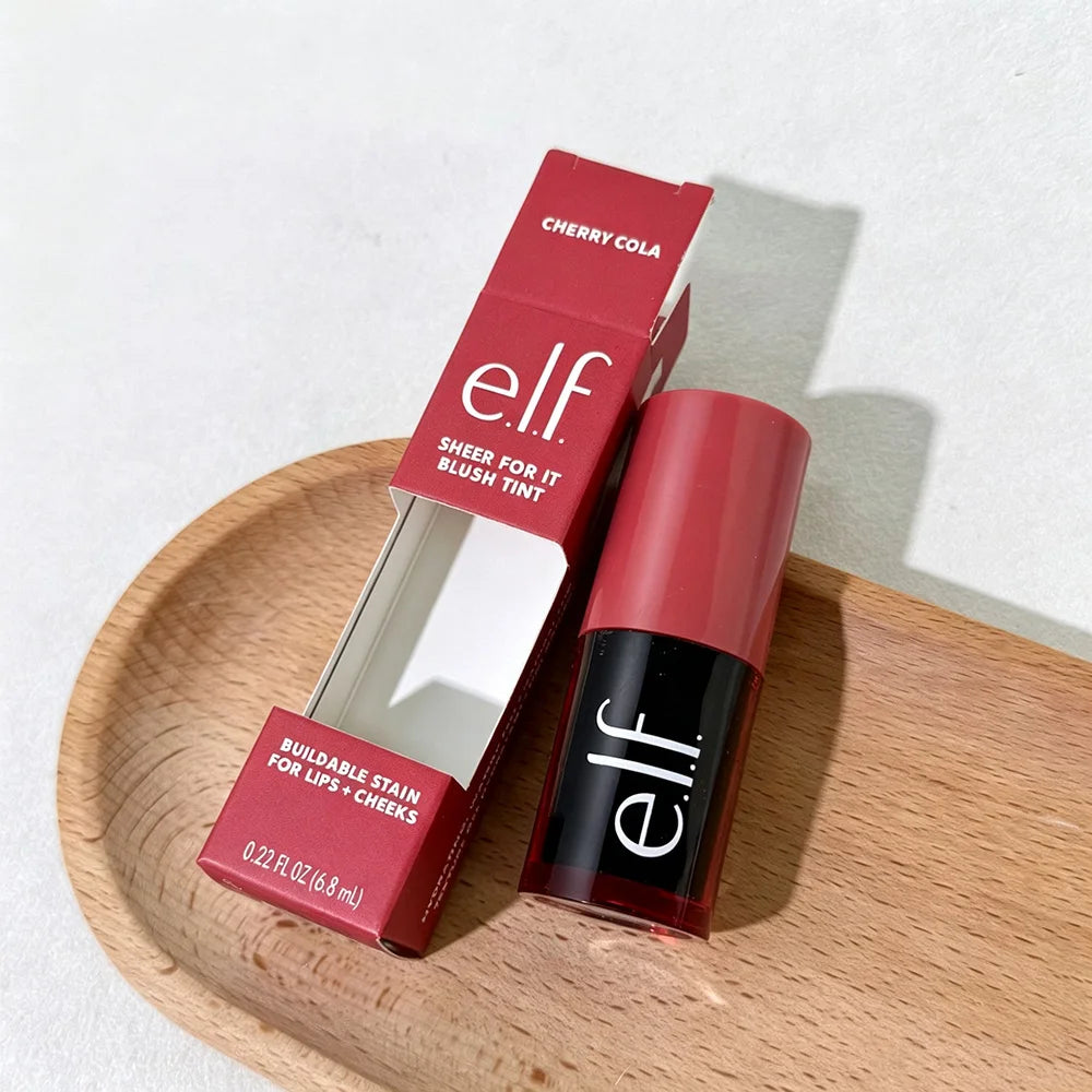 Elf New Sheer for It Blush Tint Dual-Use Liquid Blush Lip Gloss Sheer Tone Smooth Texture Nice Glow for Lip Cheek Daily Makeup