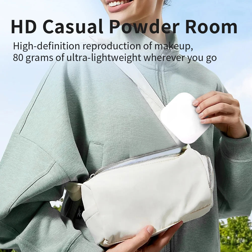 Compact Mirror with Lights, 1X/2X Magnification Portable Folding Handheld Small Pocket LED Travel Makeup Mirror for Gift, Purse