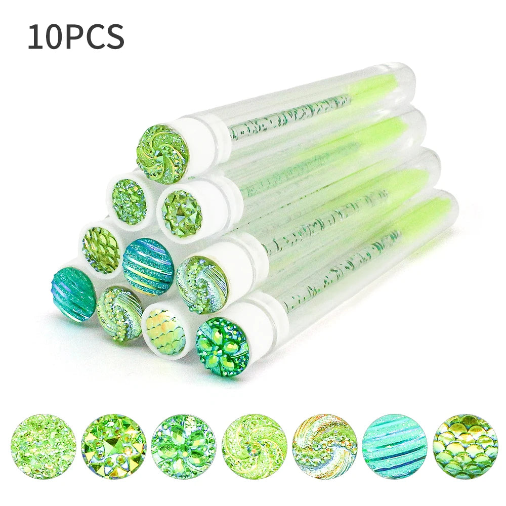 10/50Pcs Disposable Eyelash Brush Reusable Eyelashes Brush Tube Mascara Wands Tubes Dust-Proof Lash Spoolies Storage Makeup Tool