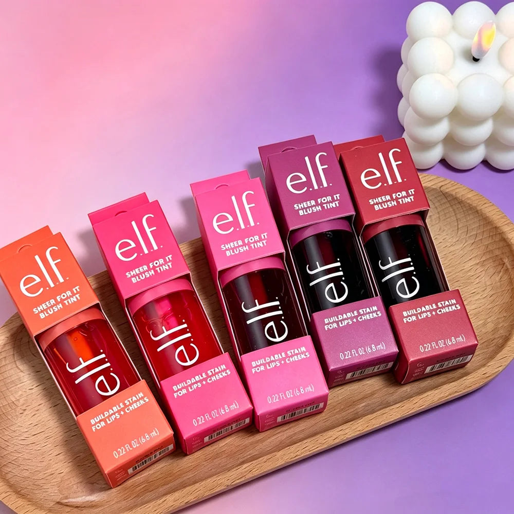 Elf New Sheer for It Blush Tint Dual-Use Liquid Blush Lip Gloss Sheer Tone Smooth Texture Nice Glow for Lip Cheek Daily Makeup
