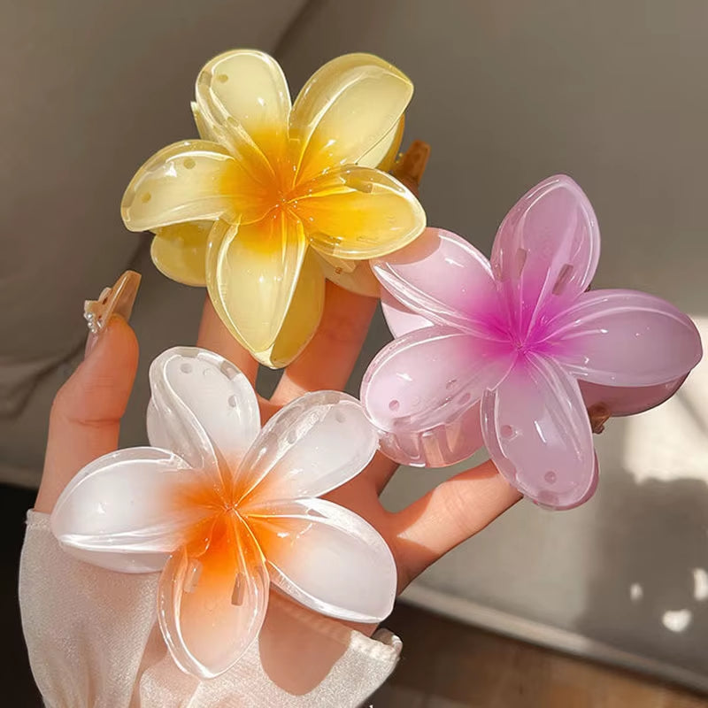 Fashion Flower Hair Clips for Women Bohemia Large Hair Claw Clamp Hairpins Barrettes Girls Beach Hair Accessories Headwear Gifts